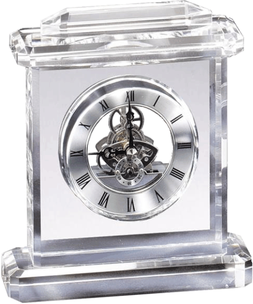 CRY259, Crystal Gear Clock 7" image 0