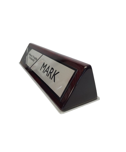 Rosewood Desk Sign 2x10" image 1