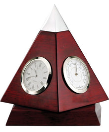 GI04003RW, Rosewood Pyramid Clock 6.5" image 0