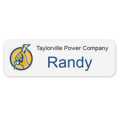 Full Color Sublimated Plastic Name Badge 1x3" image 2