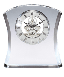 CRY383, Curved Crystal Gear Clock 6.5" image 0