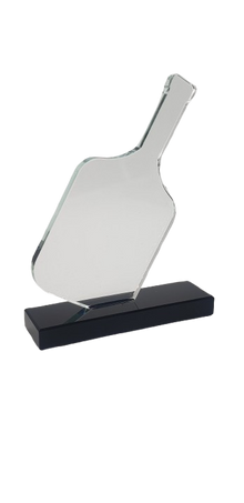 Pickleball Paddle Glass Award