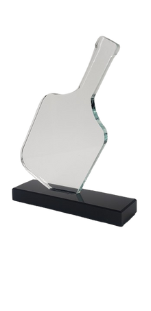 Pickleball Paddle Glass Award