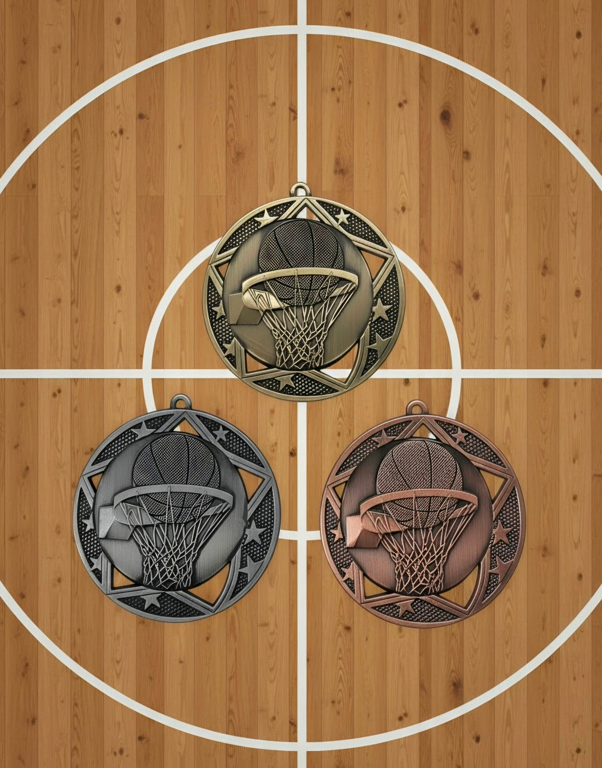 Swoosh Basketball Medal 2.75"