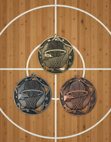 Swoosh Basketball Medal 2.75"