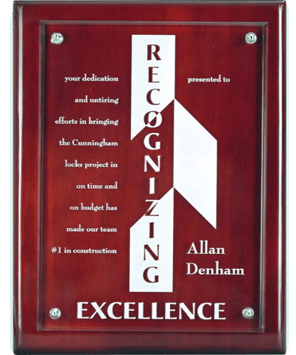 Regency Plaque (Black or Rosewood) - 8x10" Rosewood image