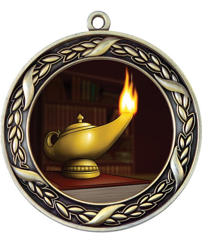 MH00035, Coronet Medal 2.75" - Antique Gold image
