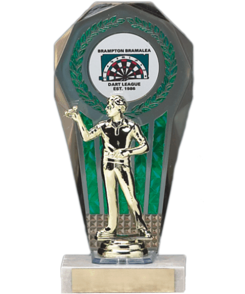 Fan Back with Figure - 8.25" Clear/Green image