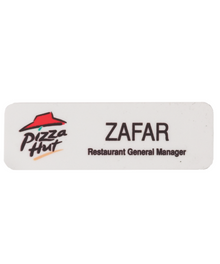 Full Color Sublimated Plastic Name Badge 1x3" image 1