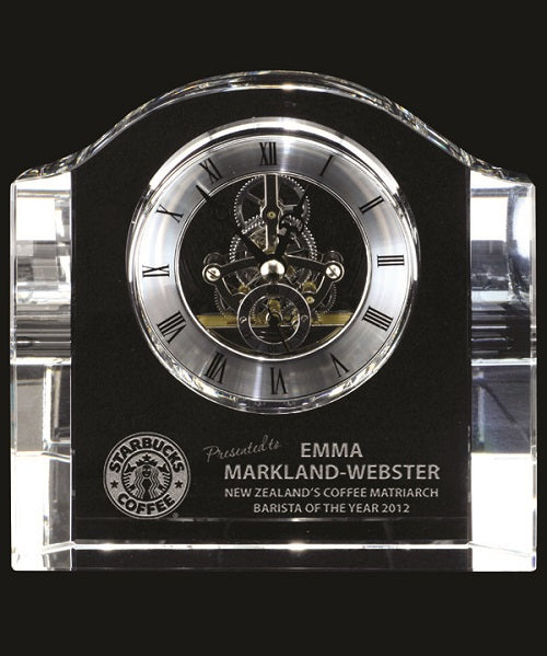 GI08509, Chello Crystal Clock 6" image 0