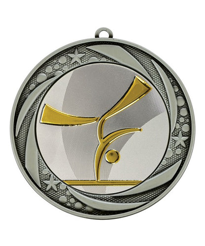 MH00023, Aqua Medal 2.75" - Antique Silver image