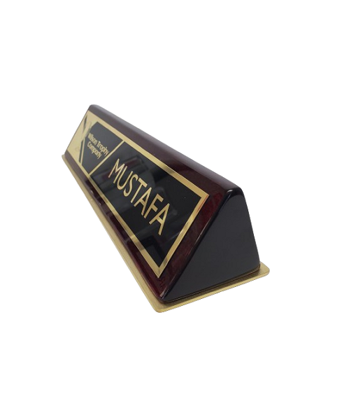 Rosewood Desk Sign 2x10" image 0
