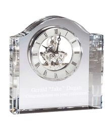 CRY384, Century Crystal Clock, 6" image 0