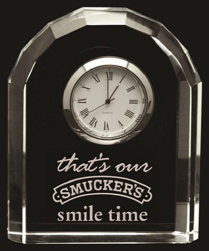 CRY03657, Citadel Crystal Clock 4.5" image 1
