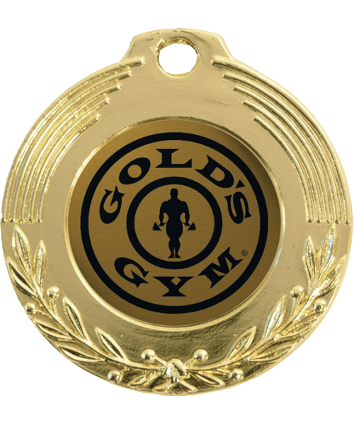 MH00017, Wreath Medals 1.75" - Shiny Gold image