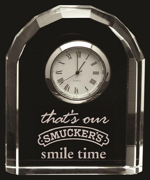 CRY03657, Citadel Crystal Clock 4.5" - 3.75" image
