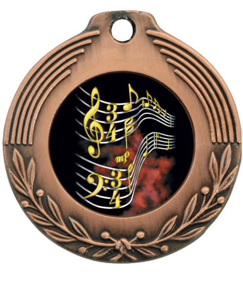 MH00017, Wreath Medals 1.75" - Antique Bronze image