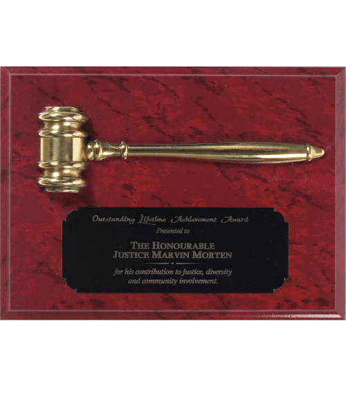 1207-12, Golden Gavel Plaque image 0