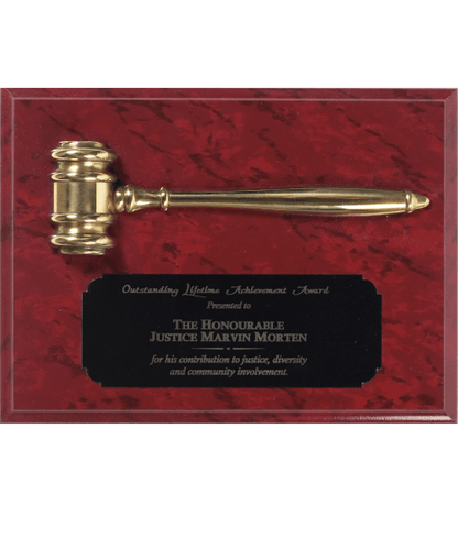 1207-12, Golden Gavel Plaque image 0