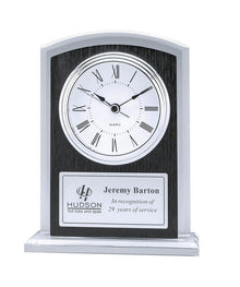 DA9715, Woodgrain Glass Clock 7" image 0