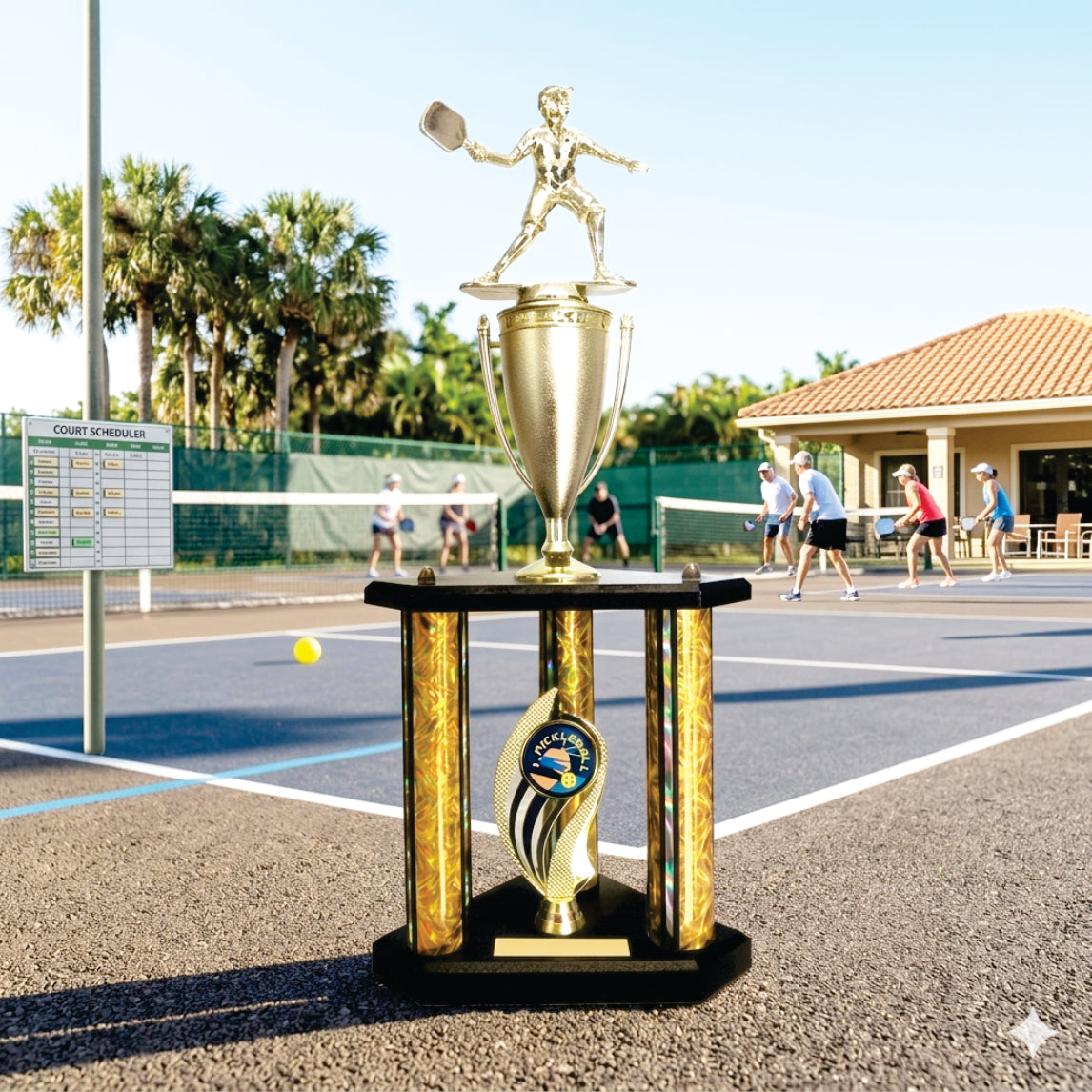 3 POST Pickleball Trophy