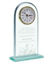 GI01910A, Jade Meadowbrook Glass Clock 8" image 0