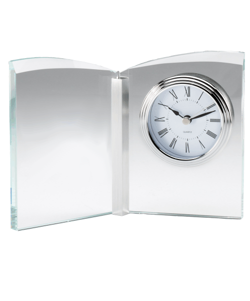CRY585, Book Crystal Clock 5.25" image 0