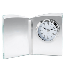 CRY585, Book Crystal Clock 5.25" image 0