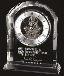 GI01005B, Centura Glass Clock 6.75" image 0