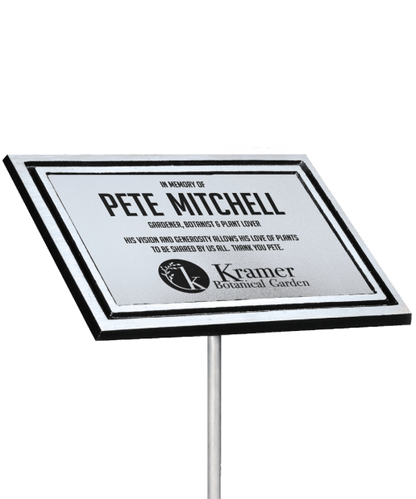 Cast Aluminum Plaques(Rod) - 8x10" Silver image