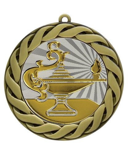 MH00029, Lattice Medal 2.75" - Antique Gold image
