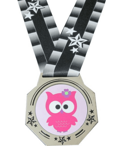 MT-56 Olympic Octagon Series Medallion, 2.75" - Silver image