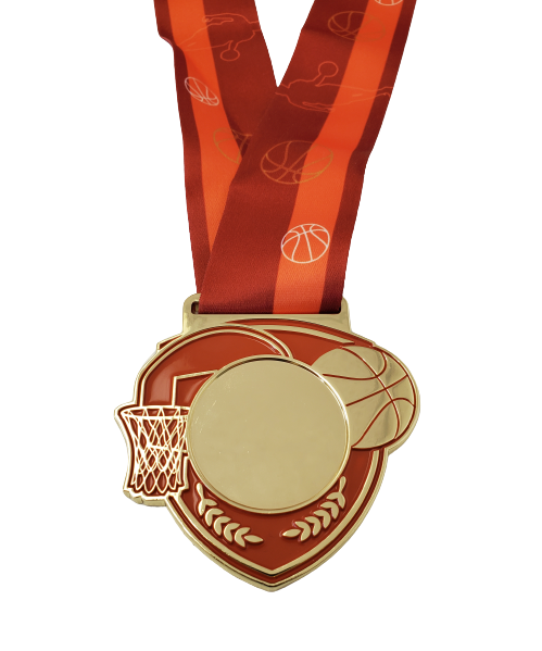 MT-70 Basketball Medallion, 3" x 4mm image 0