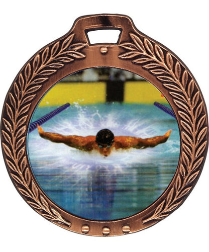 MH00036, Wreath Medal 2.75" - Antique Bronze image