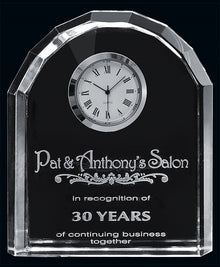 CRY03657, Citadel Crystal Clock 4.5" image 0